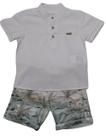 Conjunto Luxo Menino Camisa Branca + Bermuda Paraiso 14978