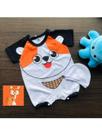 Conjunto Macacão Cachorrinho Curto + Touca Bebe Menino Tam RN a 03 Meses - Conjunto Macacão Cachorrinho Curto + Touca Bebe Menino Tam RN a 03 Meses -