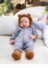 Conjunto Macacão Duplo Pelo Bebê Capuz Pantufa Paraiso 14512
