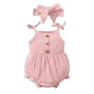 Conjunto Macacão e Bandana para Bebê Menina (0-9 Meses) - Roupa Linda e Confortável