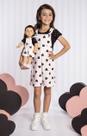 Conjunto Macacão e Blusa Corações- Menina e Boneca