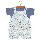 Conjunto Macacão Jardineira PANDA para Bebê de Malha Menino e Malha 100% algodão