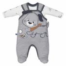 Conjunto Macacão Suedine Listrinhas Azul Marinho Cachorro 3D e Body Upi Uli Conjunto Macacão Suedine Listrinhas Azul Marinho Cachorro 3D e Body Upi Uli