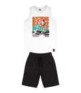 Conjunto Machão Juvenil Masculino Rovitex Kids Branco