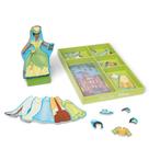 Conjunto Magnetic Dress-Up Wooden Doll Pretend Play Melissa & Doug Disney Princess Tiana com mais de 30 peças