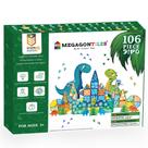 Conjunto Magnético de Azulejos MEGAGONTILES Dinossauro (106 Peças) - Para Crianças a partir de 3 Anos