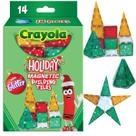 Conjunto magnético de construção CreateOn Crayola Holiday Glitter 14 unidades