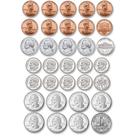 Conjunto magnético de moedas americanas, ímãs cortados sob pressão Ashley-10067