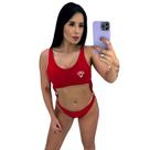 Conjunto Maiô Com Bojo Estampa Refletivas + Short