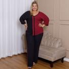 Conjunto Maison Blusa Manga Raglan e Calça Plus Size Verão
