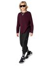Conjunto malha bordo vinho