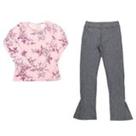 Conjunto manga longa algodão estampado kiki xodo