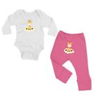 Conjunto Manga Longa Girafinha nas nuvens