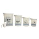 Conjunto Mantimentos 4 Potes Com Rosca e 1 Medidor Nitron - Nitron