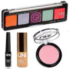 Conjunto Maquiagem Corretivo Matte Paleta de Sombras Delineador Blush Facial UNImakeup