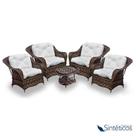 Conjunto Marco - 4 Poltronas + 1 Mesa Oval