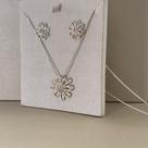 Conjunto margarida prata 925