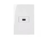 Conjunto Margirius 4x2 1 Tomada Usb 2A Bivolt Sleek