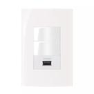 Conjunto Margirius 4x2 2 Interruptor Simples + Usb 2A Sleek