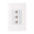 Conjunto Margirius 4x2 3 Tomadas Rede RJ45 CAT5e Sleek