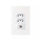 Conjunto Margirius 4x2 RJ11 + 2 Tomada 10A Sleek Conjunto Margirius 4x2 RJ11 + 2 Tomada 10A Sleek