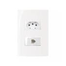 Conjunto Margirius 4x2 RJ11 + Tomada 10A Sleek Conjunto Margirius 4x2 RJ11 + Tomada 10A Sleek