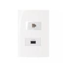 Conjunto Margirius 4x2 RJ11 + Usb 2A Sleek