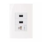 Conjunto Margirius 4x2 RJ45 + 2 Usb 2A Sleek Conjunto Margirius 4x2 RJ45 + 2 Usb 2A Sleek