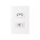 Conjunto Margirius 4x2 RJ45 + Tomada 20A Sleek