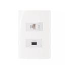Conjunto Margirius 4x2 RJ45 + Usb 2A Sleek