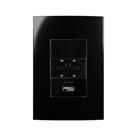 Conjunto Margirius 4x2 Tomada 20A + Interruptor Simples + Usb 2A Sleek
