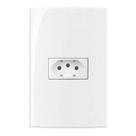 Conjunto Margirius Sleek com Placa 4x2 e 1 Tomada 20A - PA016003 - Branco - 675652