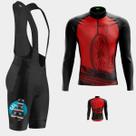 Conjunto Masculino Camisa Bike Roda Vermelho + Bretelle Forro Gel