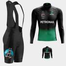 Conjunto Masculino Camisa Petronas Preta Manga Longa PRO + Bretelle Forro Gel