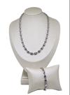 Conjunto masculino de colar e pulseira em aço