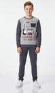 Conjunto Masculino em Moletinho Music Nº 12 Ao 16