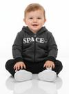 Conjunto Masculino Em Moletom Flame Flanelado Jaqueta C/ Capuz Space Nº 1 Ao 3