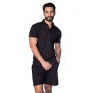 Conjunto Masculino Gangster Logo Relevo Preto