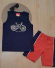 Conjunto masculino infantil camiseta e bermuda moletinho