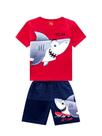 Conjunto Masculino Infantil Shark vermelho - 110524 Kyly
