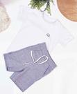 conjunto masculino infantil, short cinza camisa branca