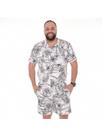Conjunto masculino moda praia plus estilo hawaiano verao