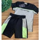 Conjunto Masculino Verão ENJOY EVERY Camiseta MC E Bermuda LUC BOO Cor:MesclaTamanho:4