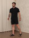 Conjunto Masculino Visocose com Camisa Botão com Bermuda