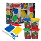 Conjunto Massinha De Modelar Plaquinha Avengers 2 Moldes