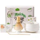 Conjunto Matcha YumiPlus, tigela de cerâmica premium de 5 peças com batedor e colher