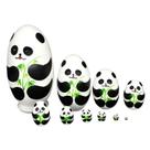 Conjunto Matryoshka de madeira Panda Russian Nesting Dolls de 10 camadas