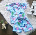 Conjunto Mauricinho camisa social com shorts Tema George
