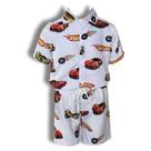 Conjunto Mauricinho Hot Wheels Carros - Camisa E Bermuda -