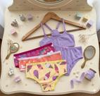 Conjunto Mavique Paty Liso Infantil Menina 5 Calcinhas Hadassa Estampadas Mavique
